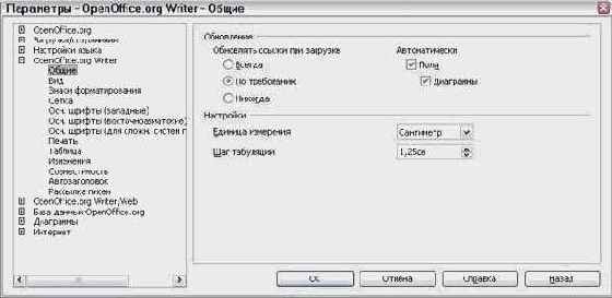 Общие параметры
